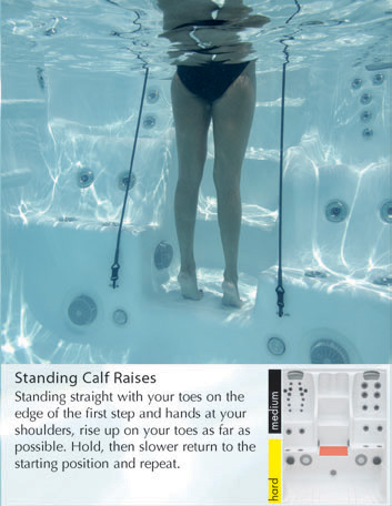 Aquatic Fitness Program - Lower Body - Standing Calf Raises