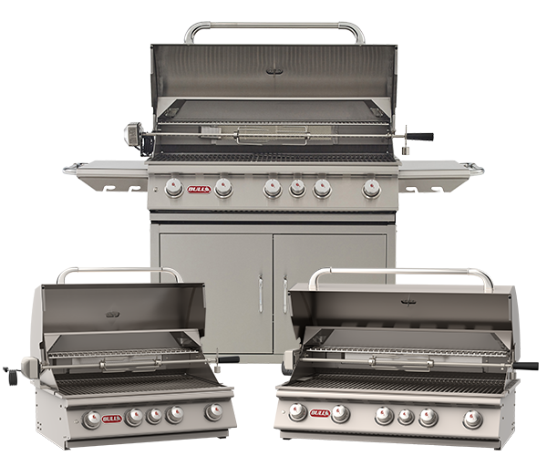Bull built-in gas grills for outdoor kitchens at Bull Grills & Spas