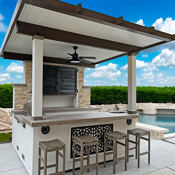 Cancun custom outdoor kitchen designed for backyard entertaining